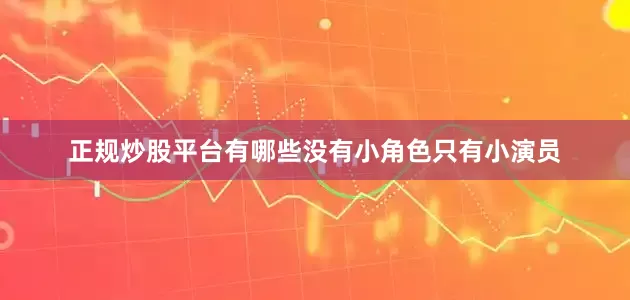 正规炒股平台有哪些没有小角色只有小演员