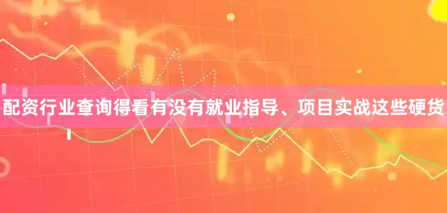 配资行业查询得看有没有就业指导、项目实战这些硬货